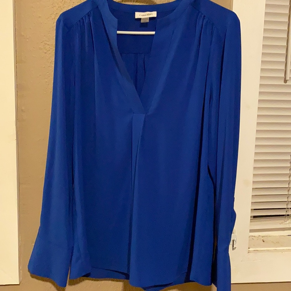 Calvin Klein royal blue blouse